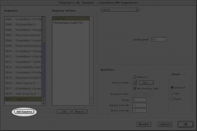 the Add Sequence button